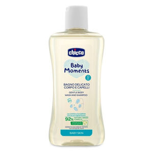 CHICCO Šampon jemný na vlasy a tělo Baby Moments 92 % přírodních složek 200 ml