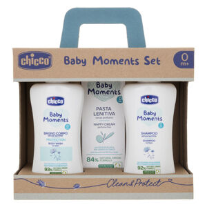 CHICCO Set dárkový kosmetický Baby Moments 0m+ 3 ks