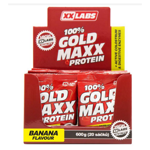 XXLABS 100% Gold maxx protein banán sáčky 20 x 30 g, nekompletní