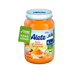 ALETE Bio Zelenina s těstovinami a vepřovou šunkou z kýty a plece 190 g