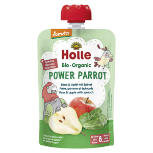 HOLLE Power parrot Bio pyré hruška jablko špenát 6m+ 100 g