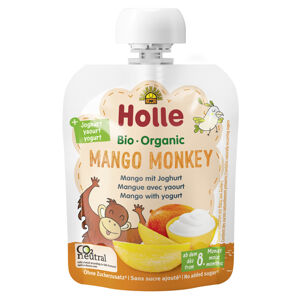 HOLLE Bio mango monkey dětské ovocné pyré s jogurtem 85 g