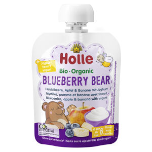 HOLLE BIO Blueberry bear dětské ovocné pyré s jogurtem 85 g