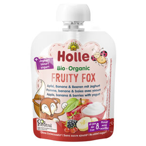 HOLLE Bio fruity fox dětské ovocné pyré s jogurtem 85 g