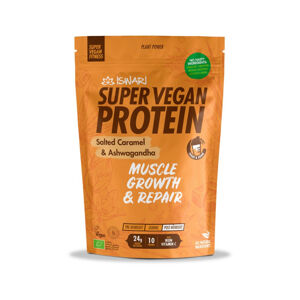 ISWARI Super vegan protein Slaný karamel a Ašvaganda BIO 350 gramů