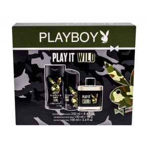 PLAYBOY Play It Wild For Him Toaletní voda 100 ml + Sprchový gel 250 ml + Deodorant 150 ml, poškozený obal