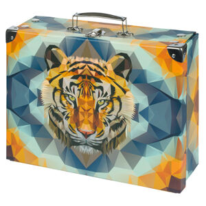 BAAGL Skládací školní kufřík tiger s kováním