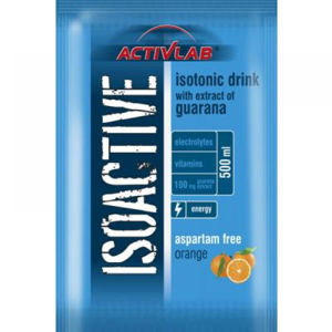 ACTIVLAB Isoactive iontový nápoj s guaranou příchuť pomeranč 20 sáčků, poškozený obal