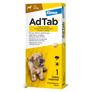 ADTAB 56 mg žvýkací tableta pro psy (1,3–2,5 kg) 1 kus