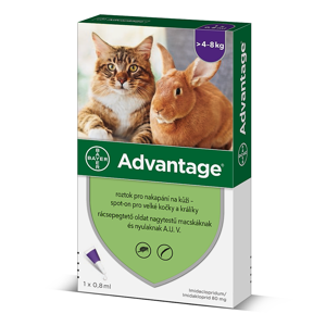 ADVANTAGE Spot on pro kočky nad 4 kg 4x0,8 ml, poškozený obal