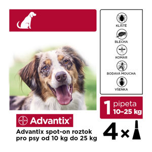 ADVANTIX Spot on pro psy 10 - 25 kg 4x2,5 ml