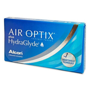 ALCON Air Optix Plus HydraGlyde měsíční 6 čoček, Počet dioptrií: +1,00, Počet kusů v balení: 6 ks, Průměr: 14,2, Zakřivení: 8,6