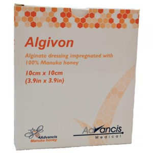 ADVANCIS Algivon alginátové antimikrobakteriální krytí 10 x 10 cm 5 ks