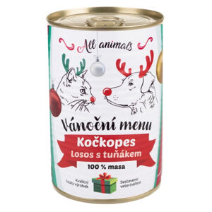 ALL ANIMALS Kočkopes Vánoční menu losos s tuňákem 400 g