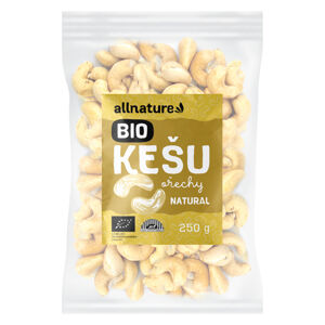 ALLNATURE Kešu ořechy natural BIO 250 g, poškozený obal