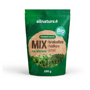ALLNATURE Mix semínek na klíčení ředkev brokolice jetel BIO 100 g