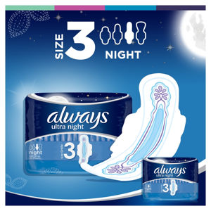 ALWAYS Ultra Night vel.3 Hygienické vložky s křidélky 7 ks