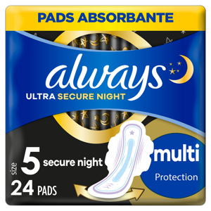 ALWAYS Ultra Hygienické Vložky Secure Night (vel. 4) s křidélky