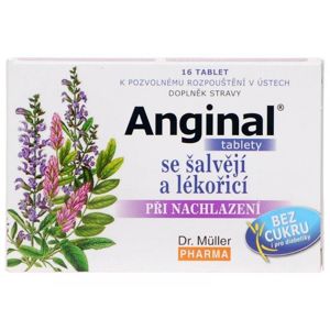 DR. MÜLLER Anginal tablety se šalvějí + lékořicí 16 tablet