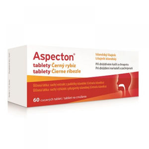 SENIMED Aspecton tablety na kašel černý rybíz 60 ks