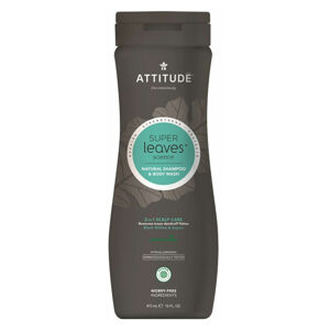 ATTITUDE Super leaves s detoxikačním účinkem proti lupům přírodní pánský šampón & tělové mýdlo 2 v 1 473 ml