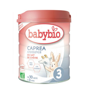 BABYBIO Caprea 3 Pokračovací plnotučné kozí kojenecké mléko od 10 měsíce do 3 let BIO 800 g