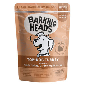 BARKING HEADS Top Dog Turkey kapsička pro psy 300 g