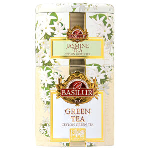 BASILUR 2v1 Jasmine & Green zelený sypaný čaj 100 g