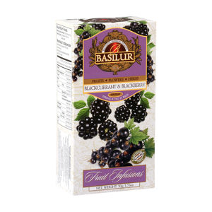 BASILUR Fruit Blackcurrant & Blackberry ovocný čaj 25 sáčků