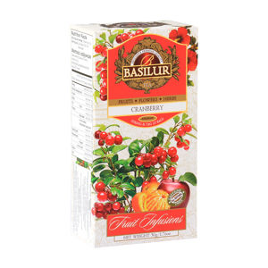 BASILUR Fruit Cranberry ovocný čaj nepřebal 25 sáčků