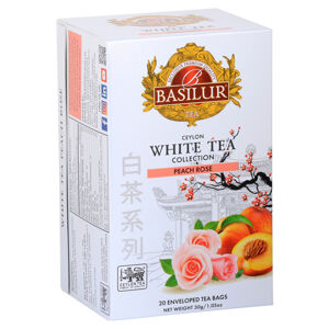 BASILUR White Tea Peach Rose bílý čaj 20 sáčků