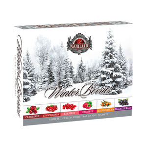 BASILUR Winter berries assorted kolekce černých čajů 60 gastro sáčků