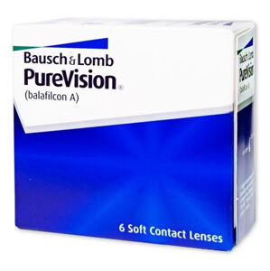BAUSCH & LOMB PureVision měsíční 6 čoček, Počet dioptrií: -2,00, Počet kusů v balení: 6 ks, Průměr: 14,0, Zakřivení: 8,6