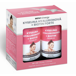 MOVIT ENERGY Beauty dárkový balíček Kyselina hyaluronová + Biotin forte 60 + 60 kapslí