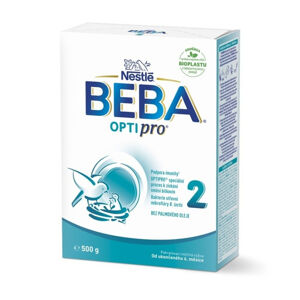BEBA Optipro 2 pokračovací kojenecké mléko od 6. měsíců  500 g, poškozený obal