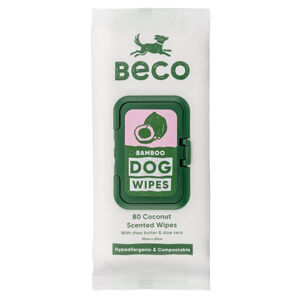 BECO Bamboo čistící ubrousky pro psy kokosové 80 ks