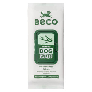 BECO Bamboo čistící ubrousky pro psy neparfémované 80 ks