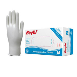 BEYBI Latexové rukavice velikost M 100 kusů