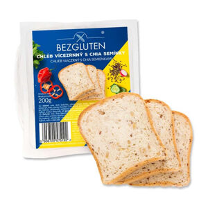BEZGLUTEN Chléb vícezrnný s chia semínky bez lepku 200 g