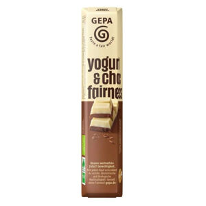 GEPA Čokoládová tyčinka z mléčné a bílé jogurtové čokolády BIO  45 g