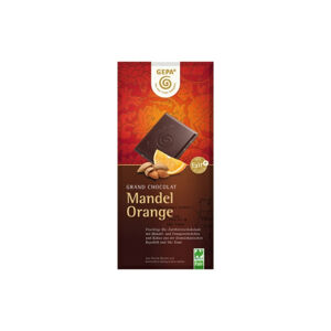 GEPA Hořká čokoláda 55% s mandlemi a pomerančem BIO 100 g