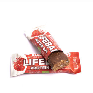 LIFEFOOD Lifebar tyčinka protein jahodová 47 g