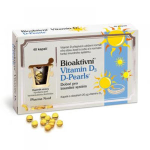 PHARMA NORD Bioaktivní vitamín D3 D-Pearls 40 tablet, poškozený obal