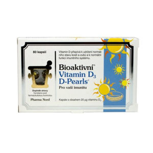 PHARMA NORD Bioaktivní Vitamin D3 D Pearls 80 kapslí
