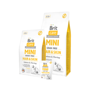 BRIT Care Mini Grain Free Hair & Skin granule pro dlouhosrsté mini psy 2 kg