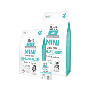 BRIT Care Mini Grain Free Light & Sterilised granule pro kastrované mini psy 1 ks, Hmotnost balení: 2 kg