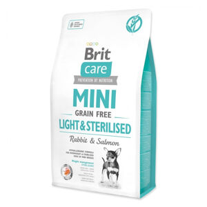 BRIT Care Mini Grain Free Light & Sterilised granule pro kastrované mini psy 1 ks, Hmotnost balení: 7 kg