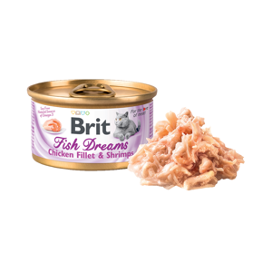 Brit Fish Dreams Chicken fillet & Shrimps konzerva pro kočky 80 g