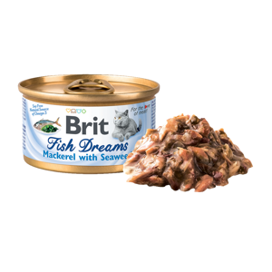 Brit Fish Dreams Mackerel & Seaweed konzerva pro kočky 80 g