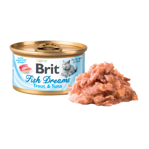 Brit Fish Dreams Trout & Tuna konzerva pro kočky 80 g